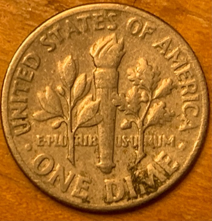1970-D-Roosevelt-Dime-With-Reverse-Of-1968-Proof-RDV-002-Found-In-A-Jar-Of-Change